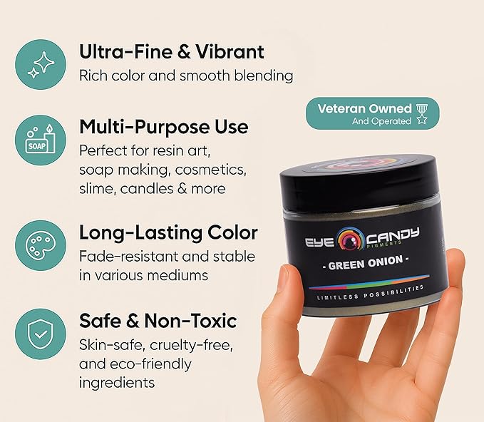 Eye Candy Pigments Premium Green Mica Powder - Image 3