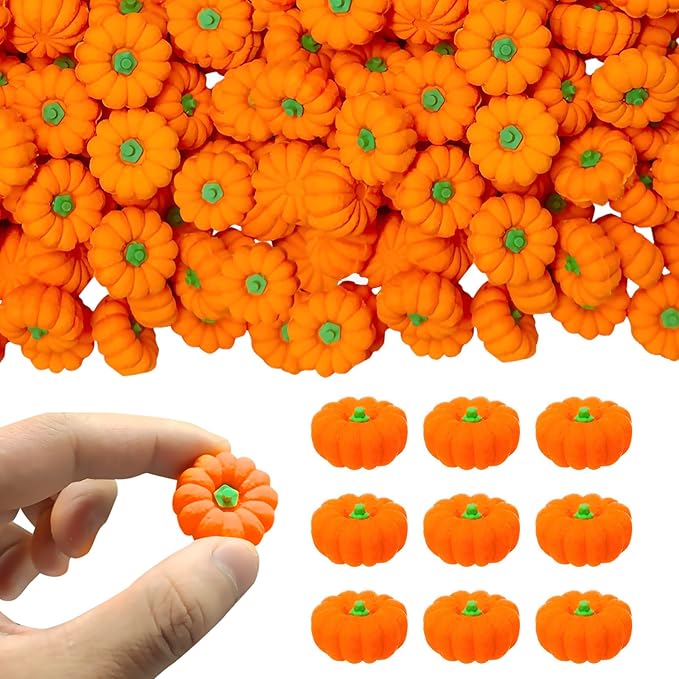 44 Pcs 3D Pumpkin Erasers Bulk, Fall Mini Erasers Novelty Pencil Eraser by OZIO