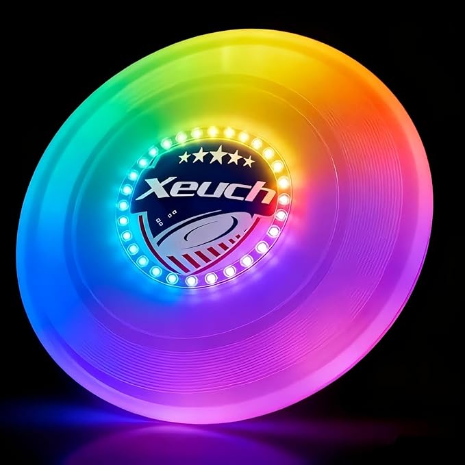 Light Up Flying Disc, 175g Glow Disc by Xeuch