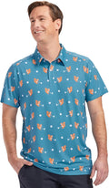 Tipsy Elves Men's Performance Golf Shirt - 4-Way Stretch, Quick Dry, Athletic Cut - Golf Polo