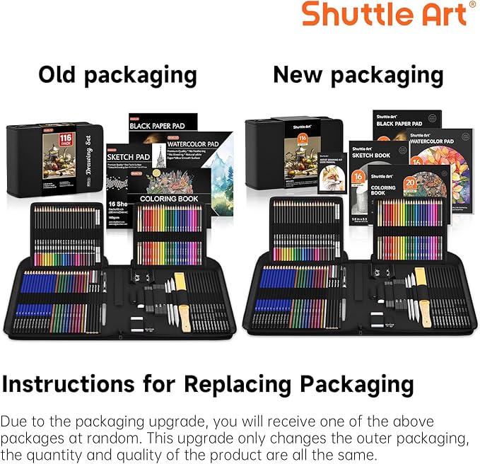 Shuttle Art 116 PCS Drawing Kit, Professional Drawing Supplies - Image 8