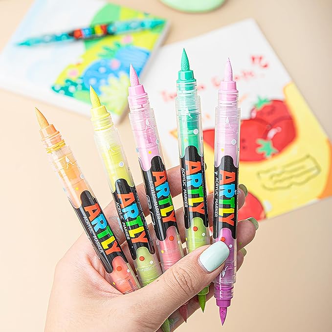 72 Colors Paint Markers, Dual-Color Acrylic Pens - Image 7