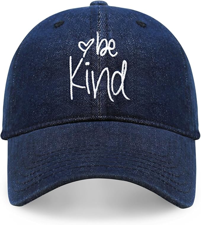 CHOK.LIDS Be Kind Trendy Womens Baseball Cap Unisex Fashion Cotton Polo Style Fun Inspirational Saying Seasonal Headwear