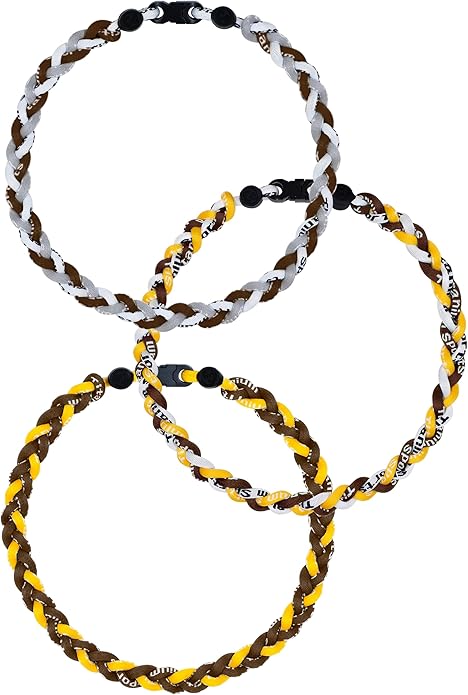 3 pcs Baseball Rope Necklaces, League Team Colors Braided Necklace, Baseball Team Gifts
