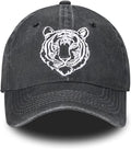 Embroidered Baseball Cap for Women Men Vintage Adjustable Washed Distressed Denim Baseball Hat