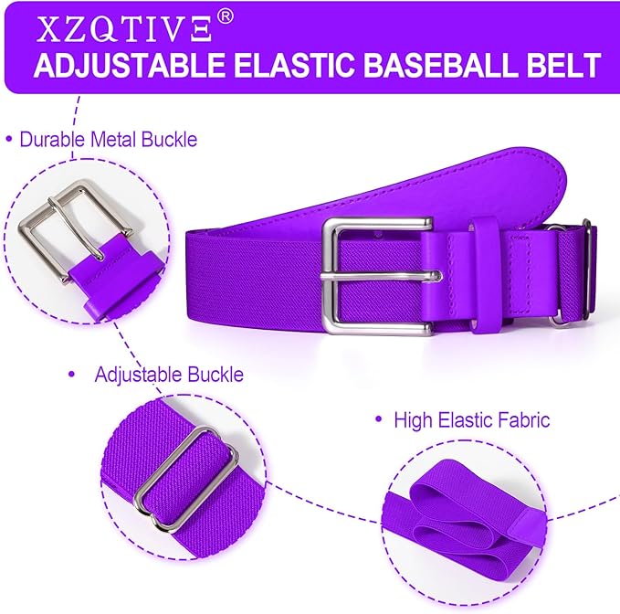 XZQTIVE Baseball Softball Socks and Baseball Softball Belt Combo Set Knee-High Soccer Socks for Kids Youth Adult