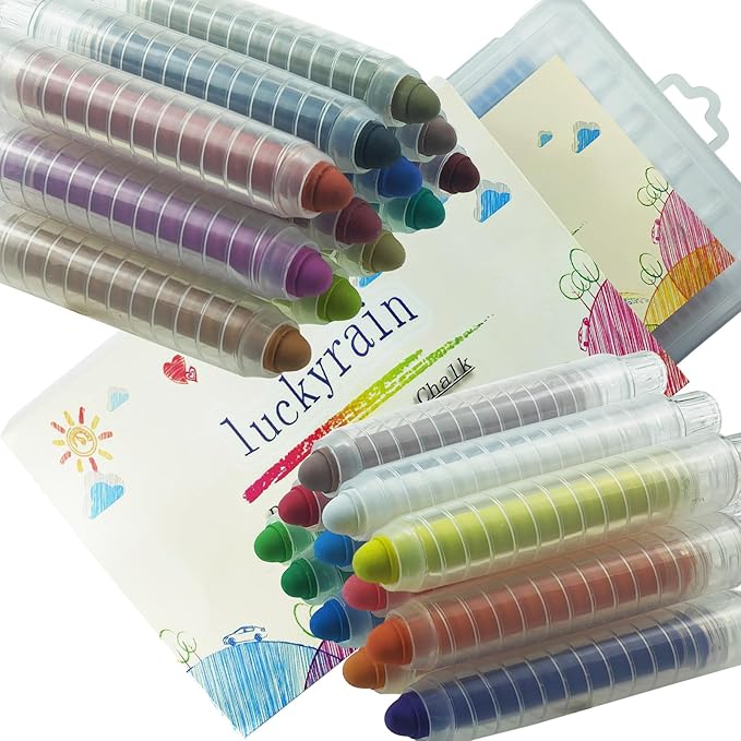 Non-toxic Dustless Chalk for Kids, Colored Chalk by luckyrain