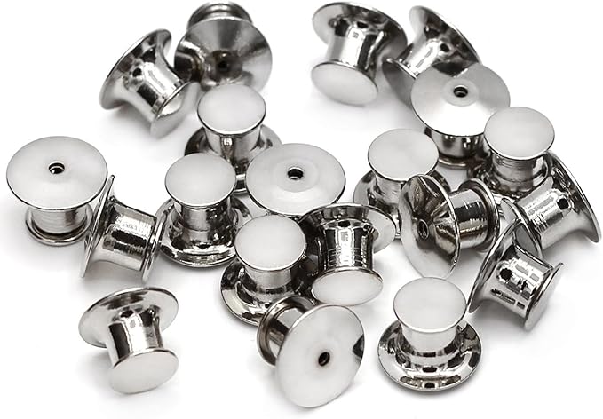 30 Pieces Pin Backs Locking, Metal Pin Backings Pin Keepers Clasp by Betoplin