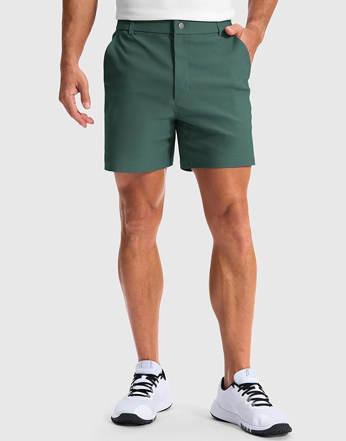 G Gradual Men's Golf Dress Shorts 5"/ 7"/ 9" Stretch Casual Work Flat Front Shorts for Men with 3 Pockets Quick Dry