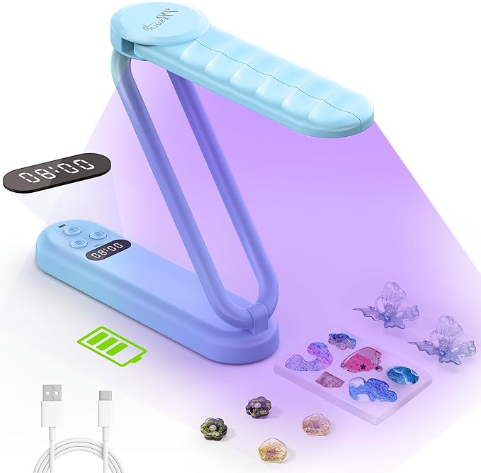 PPESULK Cordless UV Light for Resin Curing, Rechargeable Fast UV Light by PPESULK