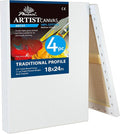 PHOENIX 18x24 Inch 4 Pack Artist Canvas by PHOENIX