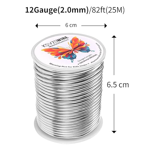 12 Gauge Aluminum Wire 82 Feet KSVZS Bendable Metal Wire - Image 4