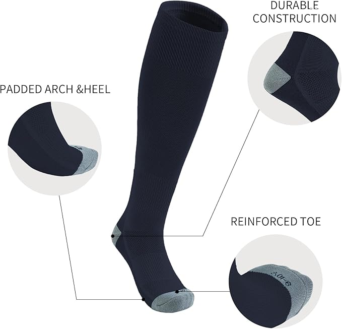 QBK Youth Baseball Socks & Belt Combo Set for Kids 2-16 Years -Softball/Tee Ball Accessories (1 Pair + 1 Belt, Unisex)