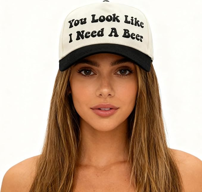 Hat Funny Embroidered Trucker Hat Adjustable Two Tone Snapback Canvas Baseball Cap for Womens