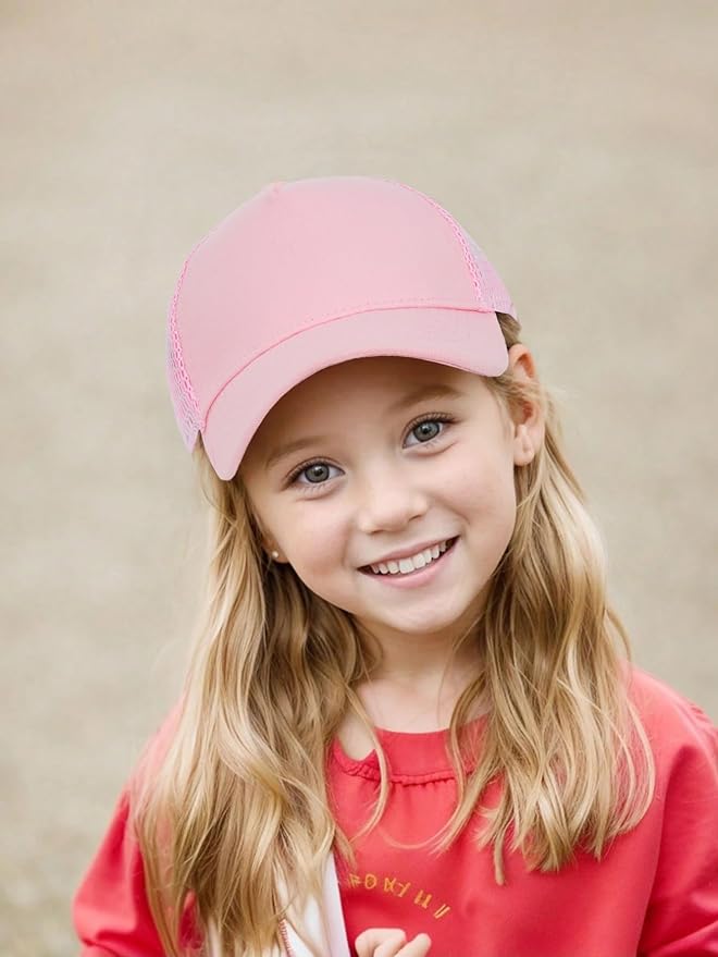 Edoneery Baseball Cap for Kids-Adjustable Washed Cotton Golf Toddler Hat for Boys & Girls