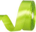 1 Inch Apple Green Solid Satin Ribbon, 50 Yards Craft Fabric Ribbon by YASEO