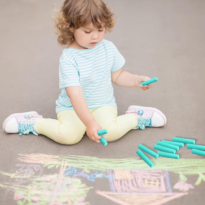 40 Pcs Sidewalk Chalks for Kids Non Toxic Jumbo Chalk for Party Gift Outdoor - Image 7