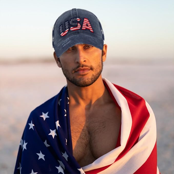 4th of July Hat 250 Anniversary USA Hat American Flag Trucker hat for Women Men Fourth of July Patriotic Eagles Hat