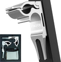 2-Pack Magnetic Sticks Holder for Golf Cart & Grass | 4-Point Strong Lock Sponge Pad Protection | Shining Silver Aluminum Alloy with CNC Machined | Fits 30-70 Ring Gauge | Divot Tools