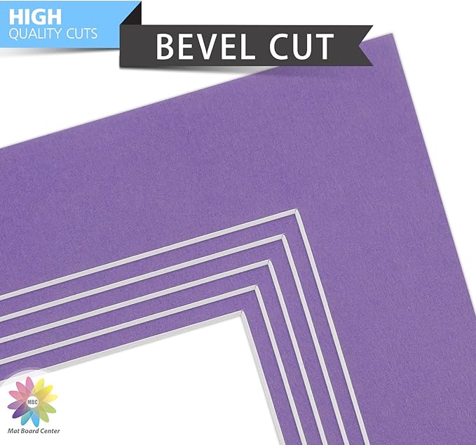 Mat Board Center, 8x10 for 5x7 Purple Color Mats - Image 4