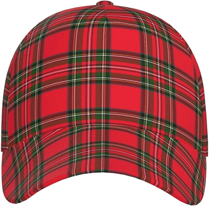 Vintage Cute Plaid Baseball Cap for Men Women,Adjustable Dad Hat Baseball Hat Summer Snapback Cap Outdoor