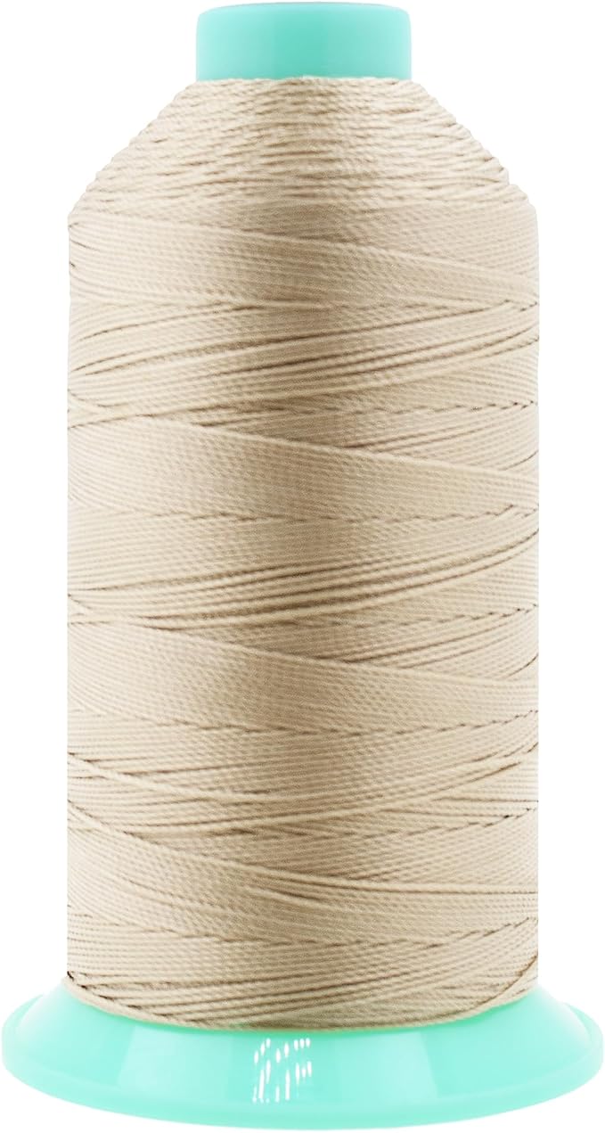 Mandala Crafts Bonded Nylon Thread Cream Heavy Duty Sewing Threads by MandalaCrafts