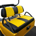 NOKINS Golf Cart Club Car DS 2000.5-Up Diamond Seat Covers Kit, Fits Club Car DS OEM Standard Front Seat Cushion, Golf Cart Vinyl Seat Cover, No Nails Required (Yellow and Black)