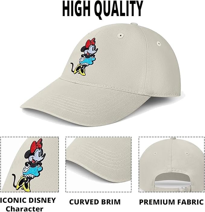Disney Adult Baseball Cap, Minnie Mouse Adjustable Dad Hat