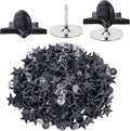 200pcs Black Rubber Pin Backs by Heliltd