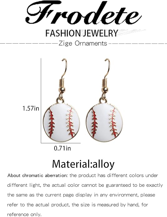 Baseball Earrings for Women Baseball Mom Accessories Essentials Game Day Fan Gifts Lightweight Sports Stud Earrings Jewelry Game Day Shirts Women