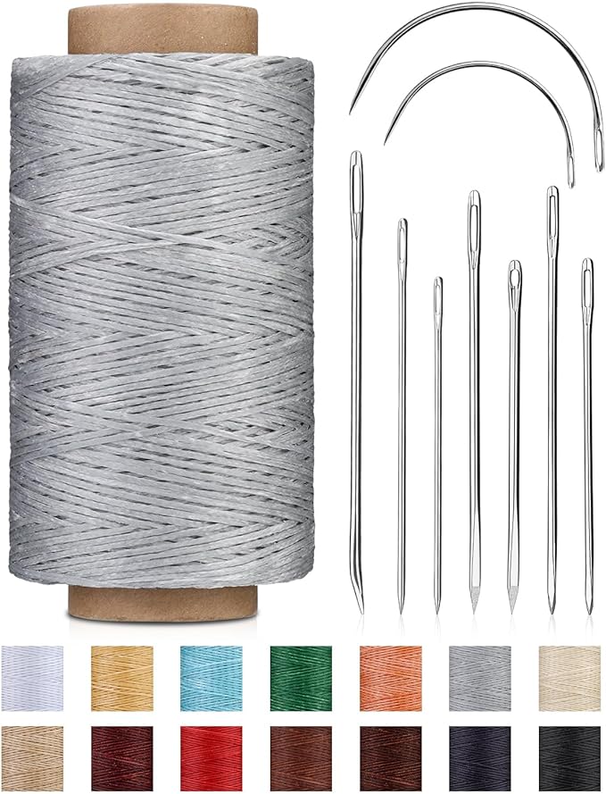 DIUDUS 218 Yards Waxed Thread, Upholstery Thread Heavy Duty by Diudus