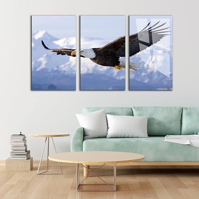 SpiritualHands Eagle Printed Tempered Glass Wall Art Painting - Image 8