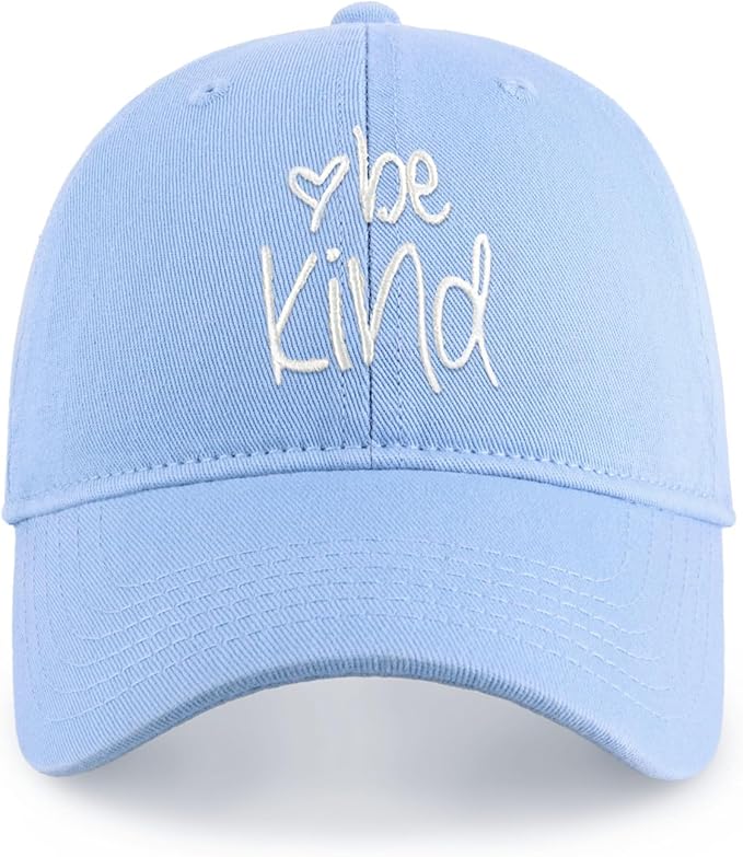 CHOK.LIDS Be Kind Trendy Womens Baseball Cap Unisex Fashion Cotton Polo Style Fun Inspirational Saying Seasonal Headwear