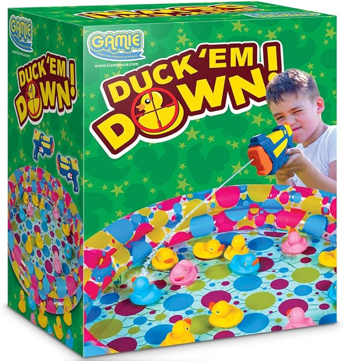 Gamie Duck’em Down Shooting Game, Carnival Duck Pond Game - Image 3