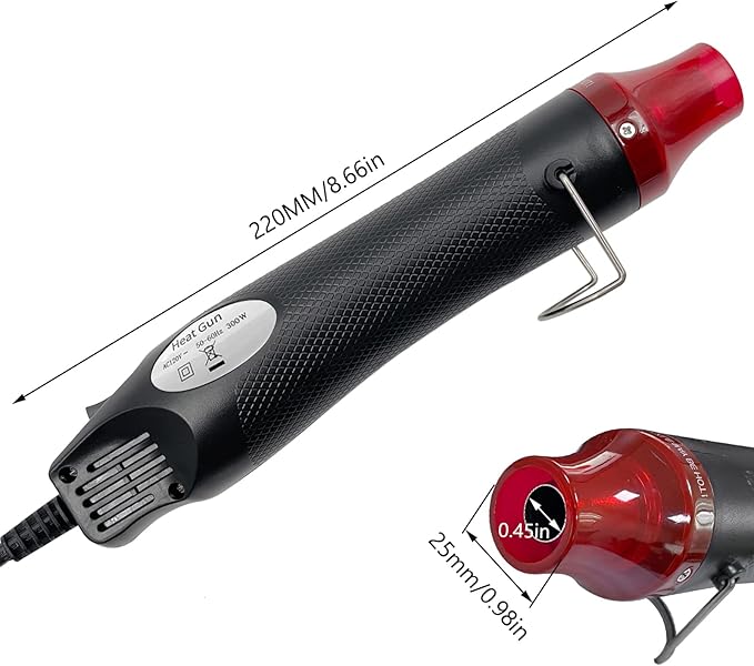 Heat Gun, Mini Hot Air Gun for DIY Crafts Portable Heat Air Gun Tool for - Image 3