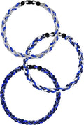 3 pcs Baseball Rope Necklaces, League Team Colors Braided Necklace, Baseball Team Gifts