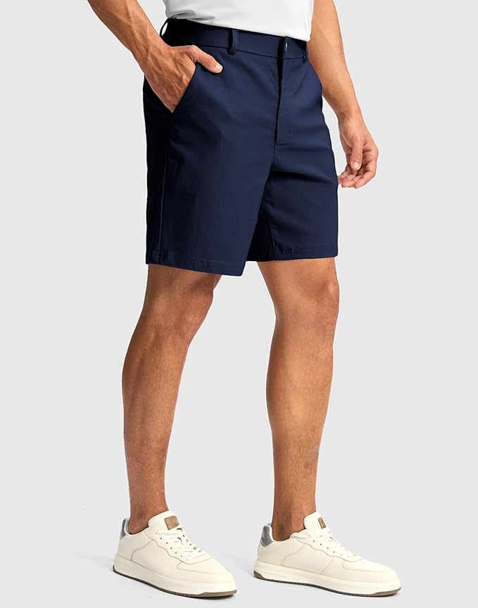 G Gradual Men's Golf Dress Shorts 5"/ 7"/ 9" Stretch Casual Work Flat Front Shorts for Men with 3 Pockets Quick Dry
