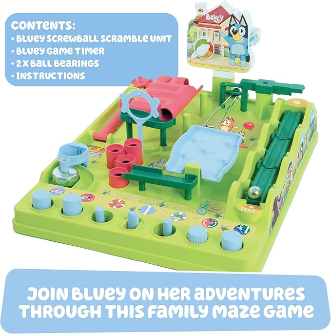 TOMY Bluey Screwball Scramble Marble Maze- Beat The Clock Marble Run - Image 6