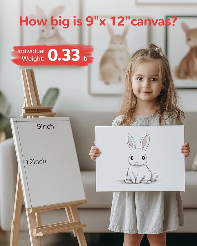 Canvas Boards 36 Pack, 9x12 Inch White Blank Painting Canvas Panels, 100% - Image 2