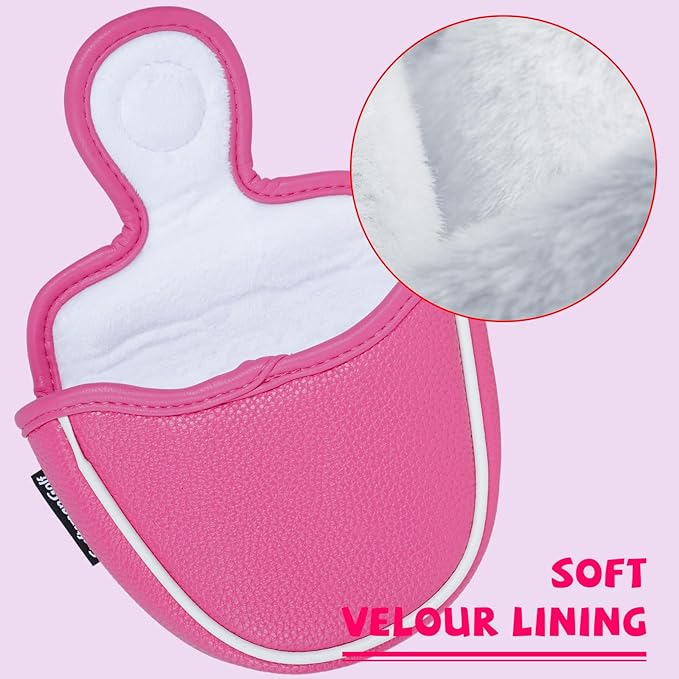 Craftsman Golf Lipstick Diamond Handbag Bow Pink 460 CC Golf Driver Headcover Mallet Blade Putter Covers Gift for Women