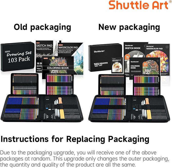 Shuttle Art 103 PCS Drawing Kit, Professional Drawing Supplies - Image 8