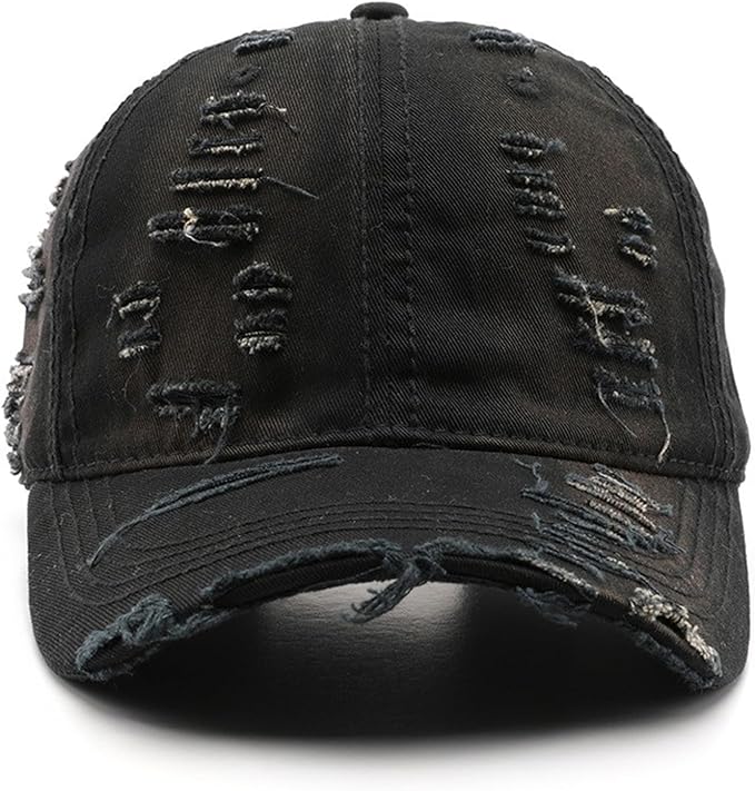 Trendy Original Washed Distressed Unstructured Baseball Cap Denim Cotton Soft Caps Adjustable Vintage Dad Hats Unisex