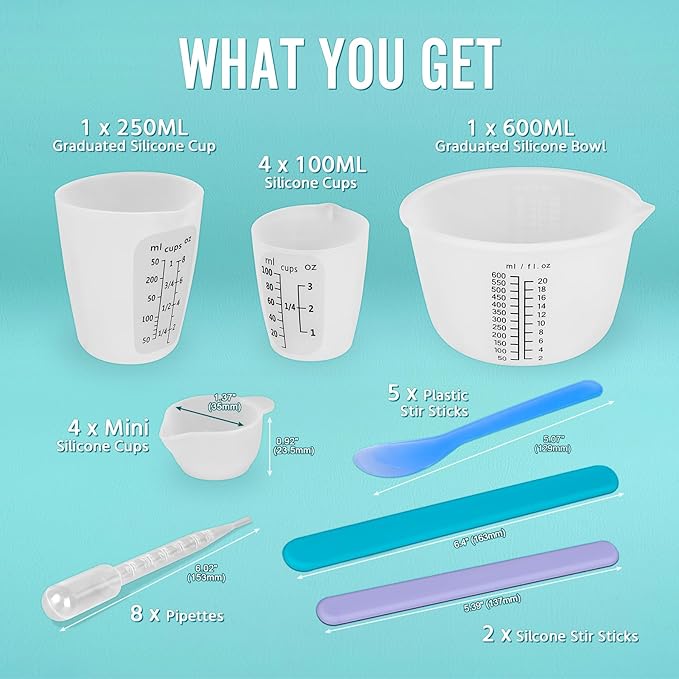 Silicone Resin Mixing Measuring Cups - Image 2