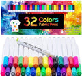 Fabric Markers Pen, 32 Colors Permanent Fabric Paint Pens by sunacme