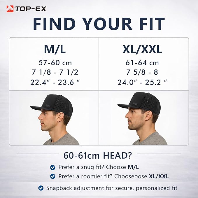 UVCoolix™ Cooling Sweatband Flat Bill Golf Baseball Cap,Breathable Sun Protection,Water-Resistant Snapback Performance Hat