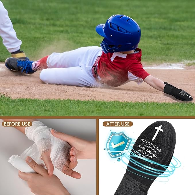 Christian Sliding Mitt for Baseball Religious Glove for Youth Sliding Mitt Softball Guard Accessories and Protective Gear Left/Right Hands - Adjustable Hand and Wrist Protection