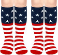 Sarfel Kids Soccer Socks Toddler Soccer Socks Girls Boys Soccer Socks Kids Tube Socks with Stripes Toddler Knee High Socks
