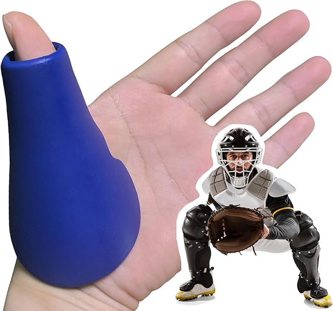 MIPREZT Catcher's Thumb Shield Baseball Thumb Guard 2 Size (Adult & Youth) Baseball & Softball Catchers Thumb Protector for Baseball Catcher Gear Training Aid Catcher Accessories Reduce Sting