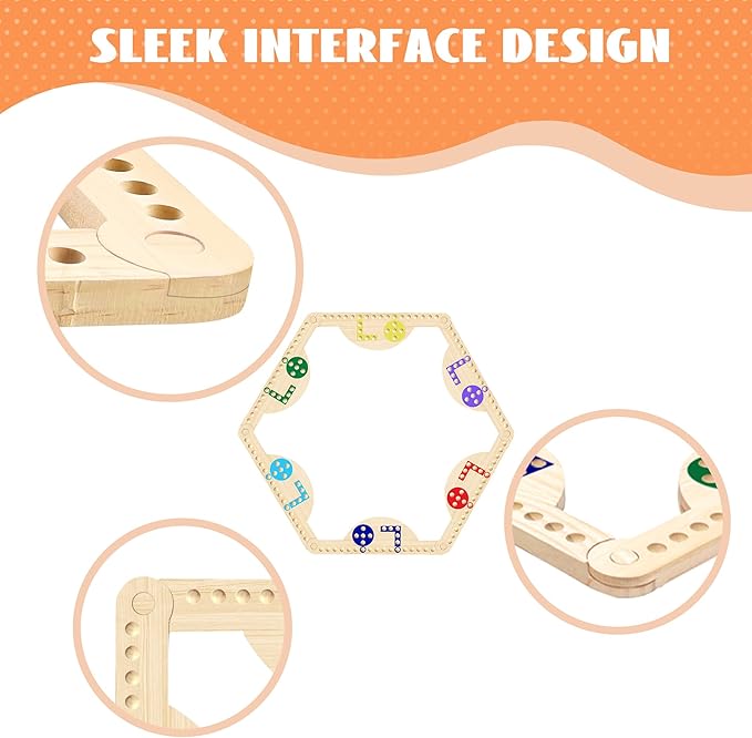 Solid Wood Marbles and Jokers Board Game: Versatile Family Entertainment - Image 5