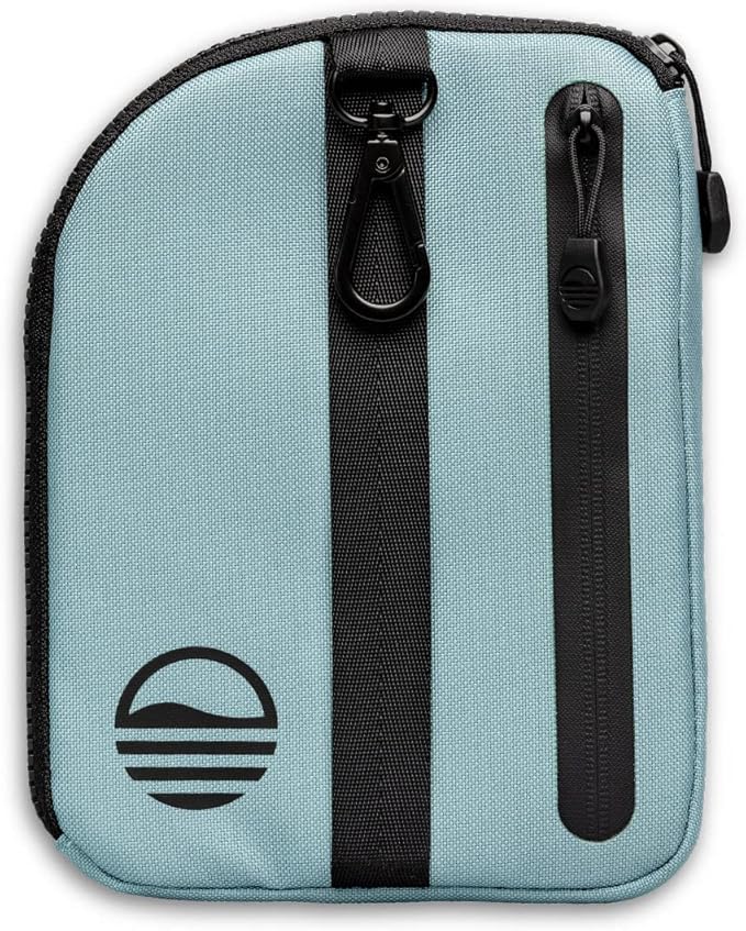 Golf Valuables Pouch with Clip by Sunday Golf | Zippered, Water Resistant Nylon, for Extra Tees, Pencils, Ball Markers